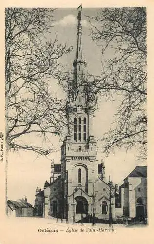 cpa France Loiret Orléans eglise de Saint Marceau