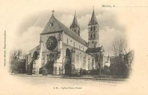 cpa France Seine et Marne Melun eglise Notre Dame