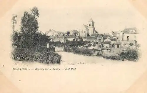 cpa France Seine et Marne Montigny-sur-Loing barrage sur le Loing