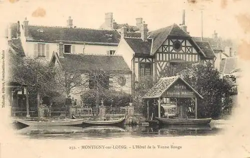 cpa France Seine et Marne Montigny-sur-Loing l'hotel de la Vanne Rouge