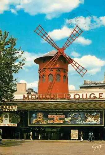 France Paris Montmartre Moulin Rouge , Place Blanche