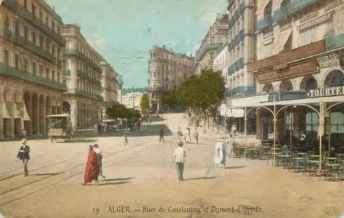 Alger rues de Constantine et Dumont d`Urville