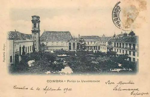 Coimbra pateo da universidade 1901
