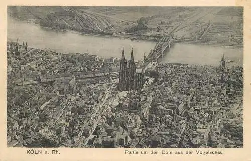 Koln Vogelschau AK
