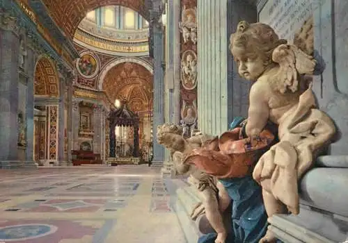 Italy Roma Basilica di S. Pietro Acquasantiera (Bernini)