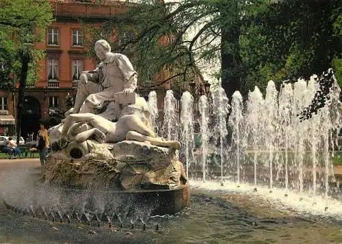 France Toulouse Wilson square - statue of the poet Goudouli
