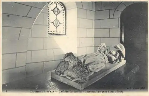 France Indre et Loire Loches chateau tombeau d'Agnes Sorel