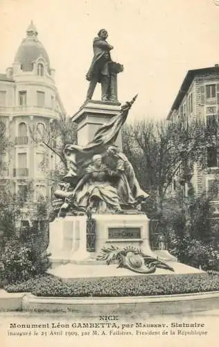 France Alpes Maritimes Nice monument Leon Gambetta