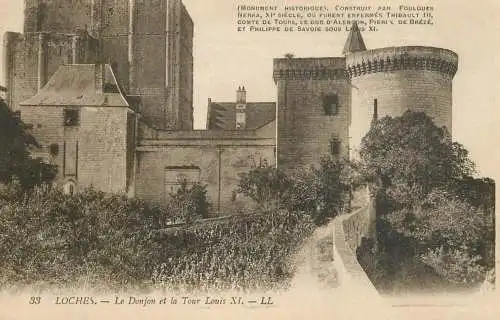 France Indre et Loire Loches chateau et la Tours Louis XI