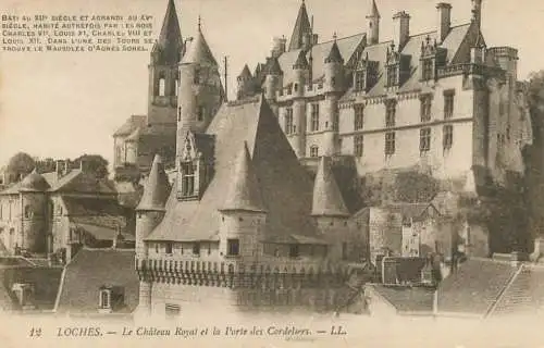 France Indre-et-Loire Loches le chateau Royal et la Porte des Cordeliers