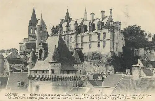 France Indre-et-Loire Château Loches et tour Agnes-Sorel