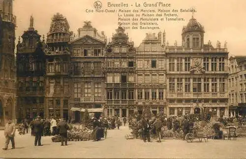 Belgium Bruxelles la Grande Place Cote Nord Ouest