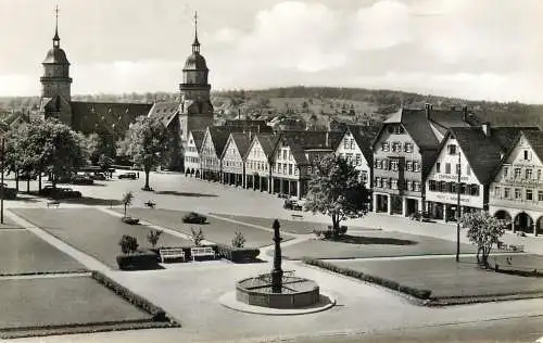 Germany Freudenstdt im Schwarzwald marktplatz mit ev. kirche