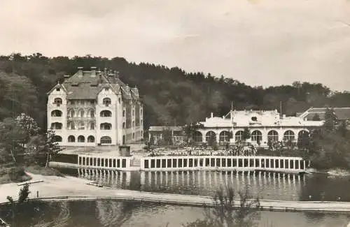 Romania Ocna Sibiului pavilionul central si terasa 1957