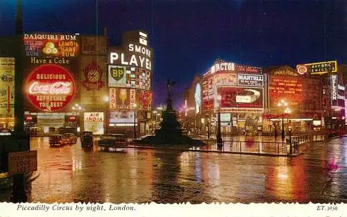 United Kingdom England London Piccadilly Circus by night