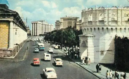 Russia Moscow Manezh and Kutafya tower of the Kremlin