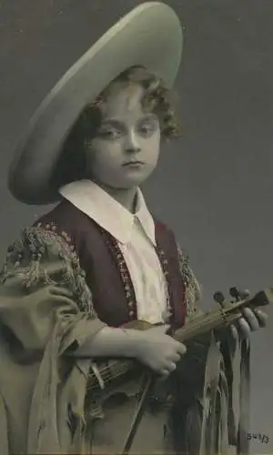 Nostalgic violin music entertainer girl