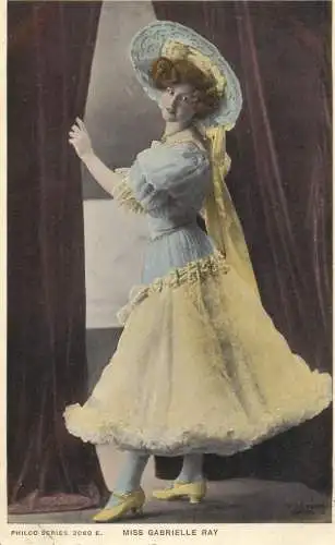 English stage actress, dancer and singer Edwardian era glamour starlet Miss Gabrielle Ray