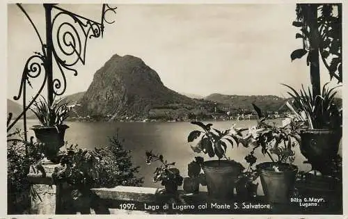 Italy Lago di Lugano col Monte S. Salvatore