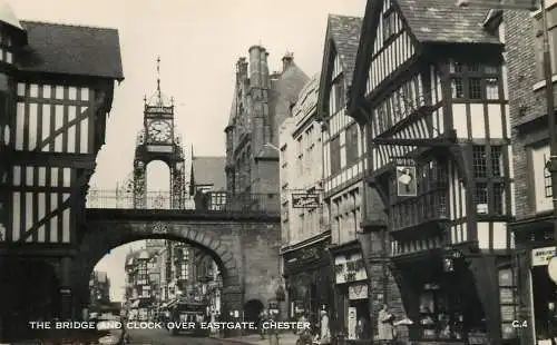 United Kingdom England Chester the bridge and clock tower eastgate