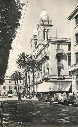 Tunisia Tunis la cathedrale et avenue Jules Ferry