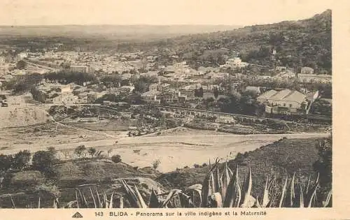 Algeria Blida panorama sur la ville indigene et la Maternite