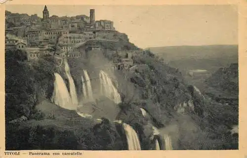 Italy Tivoli panorama con cascatelle