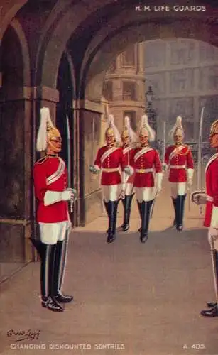 Life Guards changing dismounted sentries