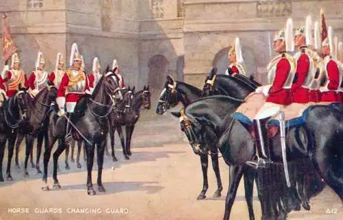 Horse guards changing guards