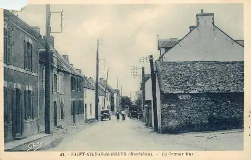 SAINT-GILDAS-de-RHUYS grande rue (upper left corner damage)