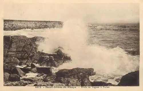 SAINT-GILDAS-de-RHUYS etude de vagues