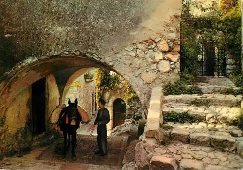 France Cote d'Azur Eze-Village La voute et l'ancienne Chapelle des Penitents Blancs