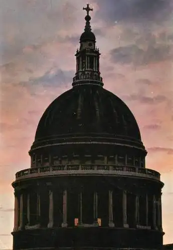England London St Paul's Cathedral sunset view