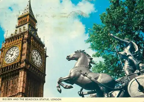 England London Big Ben & Boadicea statue