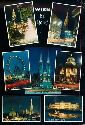 Austria Vienna different nocturnal views