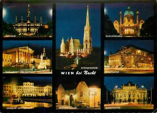 Austria Wien bei Nacht different views