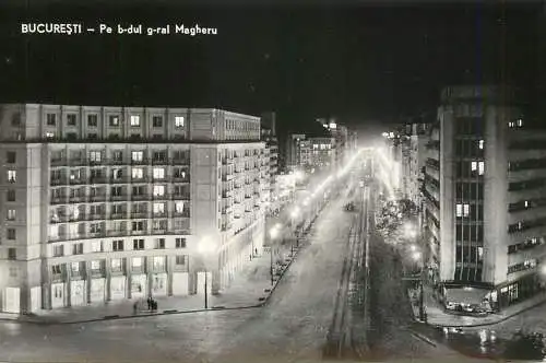 Romania Bucuresti Bd-ul general Magheru vedere nocturna