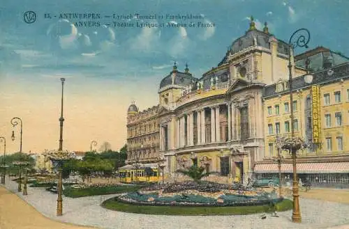 Belgium Antwerp Theatre Lyrique & Avenue de France tramway