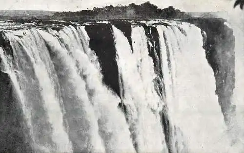 Victoria Falls on Zambezi river - view from cataracts