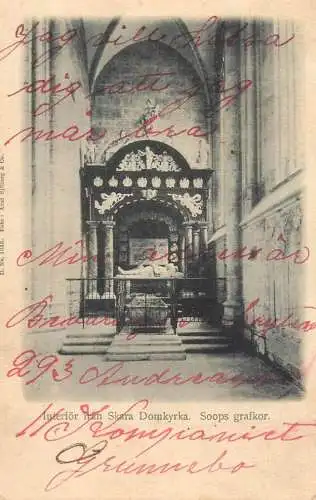 Sweden Skara Domkyrka interior Soop's grave choir