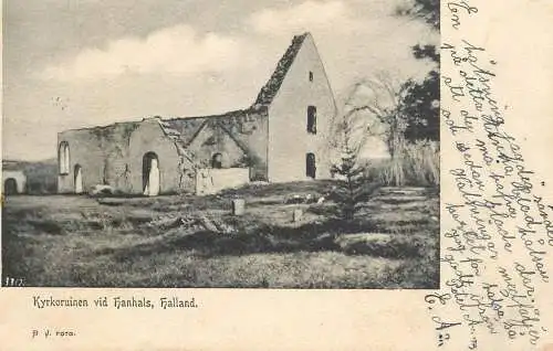 Sweden Hanhals Halland church ruins historical landmark