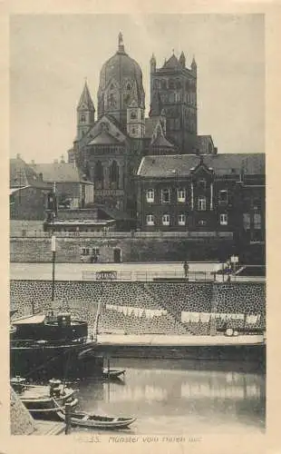 Germany Neuss munster vom Hafen