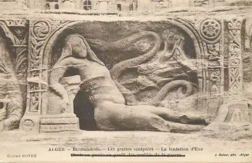 Algeria Algier Birmandreis les grottes sculptees la tentation d'Eve