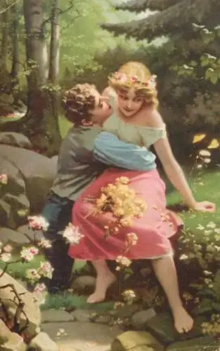 Fine arts postcard painting rechercher d'Amour fiori selvaggi Namluvy