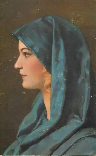 Fine arts postcard painting Dresden Wilhelm Hunger Anita