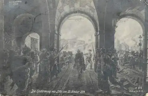 Allemagne Welt Krieg 1914 Die Ersturmung von Lille