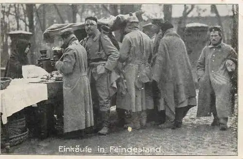 Allemagne Welt Krieg Einkaufe in Feindesland