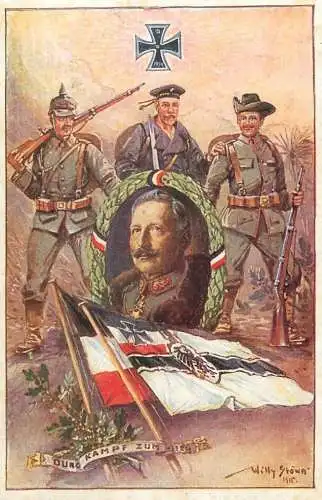 Welt Krieg Kunstler AK Willy Stower 1914