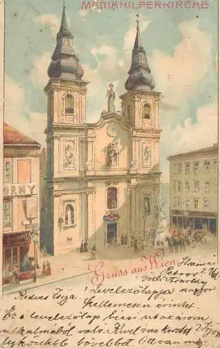 Litho-AK Gruss aus Wien 1899