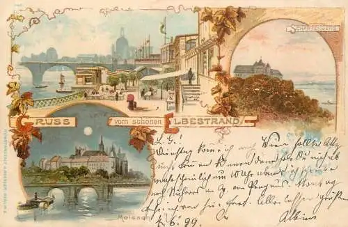 Litho-AK Meißen 1899